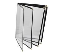 Operitacx Porta Menù Trasparente in Pvc Resistente ai Graffi Pagine Inseribili Formato A4, Elegante e Raffinato, per Ristoranti e Hotel Dimensioni 31,5x23,5 Cm