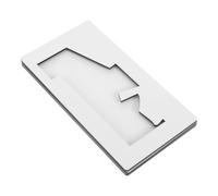Operitacx Porta Soldi in Legno Bianco per Laurea, Design Busta Compatto | Idea Laurea, Formato Rettangolare Leggero, Clip Integrata, Uso Corporate