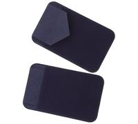 Operitacx Portacellulare Adesivo Nero in Pu Nastro Riutilizzabile ed Elastico, Confezione da 2 Pezzi come Portatessere per Smartphone e Tessere di Credito