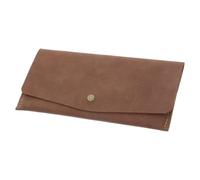 Operitacx Portafoglio in Pelle Sintetica Marrone Chiaro Struttura Bi-fold, Molteplici Scomparti per Carte, Chiusura a Scatto, Design Vintage Minimalista per Uomo e Donna, per Occasioni
