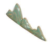 Operitacx Portapenne in Ceramica a Forma di Montagna per Pennelli e Penne | Verde, Stile Orientale Ispirato alla Natura, per Ufficio e Casa, Supporto per Scrittura e Pittura