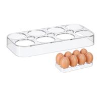 Operitacx Portauova Per Frigorifero Con 8 Griglie, Contenitore Uova Trasparente in Plastica, Organizer Salvaspazio Per Frigo, Porta Uova Fresche Per Protezione E Ordine in Cucina