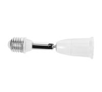 Operitacx Prolunga Portalampada E27 Testa Snodata a 360 Gradi in Abs, Convertitore per Lampadina Led, Estensione Flessibile per Attacco Standard Lampade