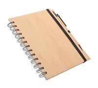 Operitacx Quaderno Spiralato in Bambù con Copertina Beige Resistente, Rilegatura a Spirale Robusta e Pagine Ampie, per Scuola e Viaggio, Design Creativo e Portatile