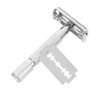 Operitacx Rasoio di Sicurezza Manuale per Barba Uomo in Acciaio Inox Manico, Design a Pettine Chiuso per Rasatura Precisa e Meno Irritazioni, per Uso Casalingo e Cura Quotidiana