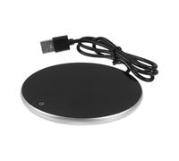 Operitacx Scaldabevande Elettrico per Tazza, Compatto Portatile, Lega di | Peso Rilevato, Spia Luminosa, Spegnimento Automatico Dopo 8 Ore, Nero per Feste e Uso Quotidiano