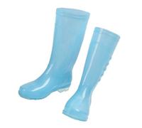 Operitacx Scarpe da Pioggia Trasparenti Donna Calzature Antipioggia Altezza Elevata Impermeabili Antiscivolo Materiale Resistente all'Acqua Riutilizzabile Pratiche da Trasportare