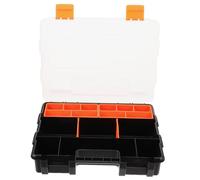 Operitacx Scatola Organizer Portatile con Scomparti per e Parti Contenitore Trasparente con Chiusura Fibbia per Strumenti e Riparazioni Flessibile per Uso Professionale e Personale