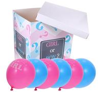 Operitacx Scatola per Palloncini Gender Reveal Decorazioni per Shower Palloncini Blu e Rosa per Annunci di Maschio o Femmina in Materiale Durevole per Feste e Party