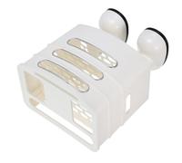 Operitacx Scatola Porta Router Wi-fi 3 Strati Bianca Gestione Cavi, Supporto Ventilato Rialzato per Modem, Organizer Moderno per Ufficio e Casa, Mensola per Nascondere Proiettore e Cablaggi