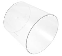 Operitacx Secchiello per Fiori Trasparente Rotondo Piccolo in Plastica Resistente Anti-caduta, Vaso da Fattoria Multifunzionale per Portafiori da Tavolo e Contenitore Decorativo la Casa