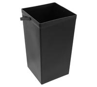 Operitacx Secchio Quadrato in Plastica Nero con Manico per Raccolta Rifiuti Cucina e Patio, Facile Sostituzione Sacchetti, Contenitore Immondizia Resistente