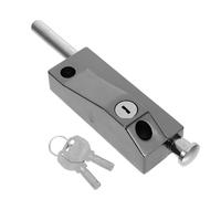 Operitacx Serratura a Molla in Metallo con Bullone di Bloccaggio, Set da 1 per Porta Scorrevole Automatica, Montaggio Superficiale e Installazione a Pavimento, Chiusura Sicura con 2 Chiavi,