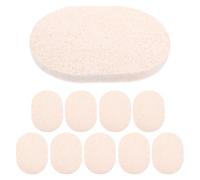 Operitacx Set 10 Pezzi Spugne Esfolianti Viso in Pva Beige Leggere e Compatte per Pulizia Profonda e Uso Domestico Quotidiano