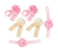 Operitacx Set 2 Pezzi Fasce Floreali per Chioma e Sandali per Bambina, Comfort Massimo e Stile Versatile, per Neonate e Bambine