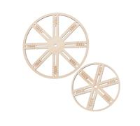 Operitacx Set 2 Pezzi Supporti per Stoppino in Legno Beige, Strumento Regolabile e Versatile per Centraggio Candele Rotondo e Piatto, per Creazione Artigianale