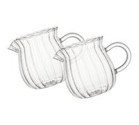 Operitacx Set 2 Tazze in Vetro Trasparente da 370ml Apertura Larga, Design Classico ed Elegante, Perfette per Caffè e Smoothies su Scrivania Ufficio