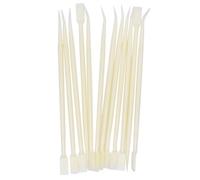 Operitacx Set 20 Pezzi Bastoncini per Piantare Ciglia in Plastica Beige, Leggeri per Laminazione Ciglia Fai da Te e Trucco Professionale