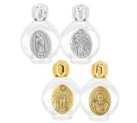 Operitacx Set 4 Bottiglie D'acqua Santa in Vetro Piccole, Contenitori Decorativi per Benedizione e Battesimo, Bottiglie Vuote per Profumi e Acqua Benedetta, per Decorazioni Stili multipli