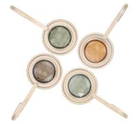 Operitacx Set 4 Ganci da Parete Adesivi senza Tracce Strass Ganci Appendini per Asciugamani Cappelli e Abiti per Cucina Bagno e Porte Plastica Resistente Colore Casuale