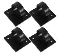 Operitacx Set 4 Pezzi Clip Per Microfono Senza Adesivo Per Stazione Logo Microfono, Morsetto Portatile Nero Per Scuole, Uffici e Teatri, Supporto Sicuro Per Microfoni Wireless e Filo