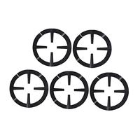 Operitacx Set 5 Pezzi Supporti in Ghisa Neri per Fornello a Gas, Antiscivolo e Bilanciamento Pentole Piccole, per Cucina e Caffettiere Moka