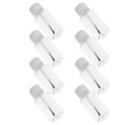 Operitacx Set 8 Flaconi Vuoti per Unghie 20ml Trasparenti con Pennello Nero, Contenitori Ricaricabili per Manicure, Oli Cuticole e Ricette Fai da Te