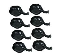 Operitacx Set Da 12 Calamai e Ciotole Per Inchiostro in Plastica Nero Per Calligrafia, Portaspazzole Multifunzionale Per Ufficio, Atelier e Studio Di Pittura