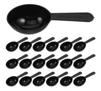 Operitacx Set da 60 Cucchiaini Dosatori in Plastica Nera, Cucchiaio Misuratore 7g per Polveri e Caffè, Design Leggero e Portatile per Cucina e Uso Domestico