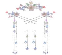 Operitacx Set di Bastoncini per Chioma Cinesi in Lega Nappina Vintage, Elegante Fermaglio per Acconciature Spesse, Accessori Hanfu per Concorsi di Bellezza e Costumi Antichi