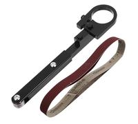 Operitacx Set Supporto Levigatrice a Nastro 100/115/125 Mm 2 Cinghie di Ricambio, Kit Adattatore per Smerigliatrice Angolare, Accessorio per Levigatura Legno Professionale