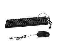 Operitacx Set Tastiera e Mouse USB Cablati Layout Russo, Combo Silenziosa per PC e Laptop, Alimentazione USB senza Batterie, per Ufficio, Casa e Studio, Design Semplice e Dimensioni