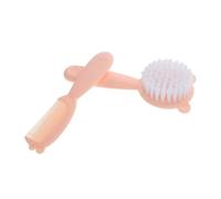 Operitacx Spazzola Capelluto Setole Ragazza Morbide per Ragazzo in Nylon | Manico Ergonomico, Testina Sagomata e Arrotondata, per 0-6 Mesi, Colore Khaki, Pettinatura Delicata