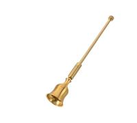 Operitacx Spegnicandela in Alluminio e Ferro Manico Lungo Oro, Stile Vintage Elegante, Previene Gocce di Cera, per Ristoranti e Chiese