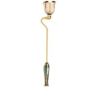 Operitacx Spegnicandele in Smalto Vintage con Manico Lungo Ergonomico, Accessorio per Candele Elegante per Uso Domestico e Feste, Strumento Sicuro per Spegnere la Fiamma Senza Soffiare,