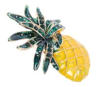 Operitacx Spilla Ananas Gialla in Lega per Donna, Elegante e Temperamento, Accessorio Estivo per Abbigliamento e Borse, Aggiunge Stile Personale e Raffinatezza