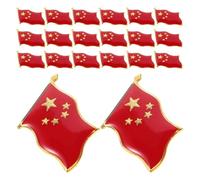 Operitacx Spilla Patriottica Stella a Cinque Punte in Lega Rossa, Design Elegante e Duratura per Celebrazioni Nazionali e Uso Quotidiano, Confezione da 20 Pezzi