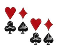 Operitacx Spille Smaltate per Zaino Design Carte da Gioco, 8 Pezzi in Lega di Zinco Resistenti allo Sbiadimento, Stile Elegante e Versatile per Abbigliamento