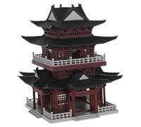 Operitacx Statua Pagoda Miniatura in Plastica per Acquario e Giardino Zen | Decorazione Classica Asiatica, Dettagli Realistici, Adatta a Spazi Stretti, per Desktop e Micro Paesaggi