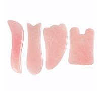 Operitacx Strumento per Massaggio Facciale Gua Sha in Cristallo Composito Rosa Forma a S per Donna, Allevia e Idrata la Pelle, per Spa e Cura Viso