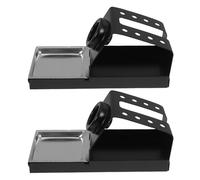 Operitacx Supporto per Saldatore Elettrico da 2 Pezzi in Metallo Resistente al Calore con 8 Fori, Porta Ferro da Stiro Mini Compatto e Stabile, Dock Multifunzionale per Stazione di