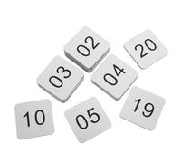 Operitacx Targhette Numerate Quadrate Autoadesive in Acrilico 20 Pezzi, Adesivi Numerici per Armadietti e Porte, Etichette Resistenti per Ufficio, Scuola e Organizzazione Domestica