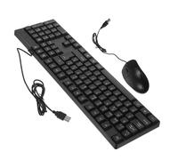 Operitacx Tastiera e Mouse Combo Cablato Usb Tastiera Mouse Plug and Play Per Digitare Giocare e Lavorare