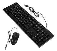 Operitacx Tastiera e Mouse Usb Con Filo Russo Combo Ergonomico Con Tasti Silenziosi Connessione Veloce Senza Ritardi Per Casa e Ufficio Compatibile Desktop e Laptop