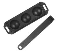 Operitacx Teglia per Polpo in Ghisa 3 Fori, Piastra Forata per Barbecue e Camping, Padella Multiuso per Cottura Uniforme di Uova di Quaglia e Crostate, Accessorio Cucina Portatile