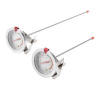 Operitacx Termometro da Cucina Resistente al Calore in Acciaio Inossidabile 2 Pezzi con Clip per Misurazione Temperatura Olio e Carne per Frittura e Barbecue