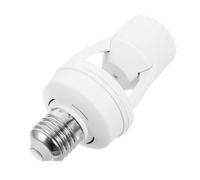 Operitacx Testa sensore luce automatica prese luminose del sensore PIR Presa del sensore per la luce Adattatore Light Smart Motion adattatore portalampada lampadina di movimento pbt bianca