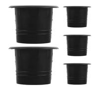 Operitacx Tubo Porta Bass Reflex Rotondo 58mm Nero, Set 5 Pezzi per Subwoofer Auto e Casse Audio, Plastica Resistente per Cabinet Audio Dj e Sistemi Sonori Live