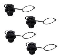 Operitacx Valvola Boston per Kayak Gonfiabile PVC Nera 4 Pezzi | Adatta a Canoe, Montaggio Semplice, Gonfiaggio Rapido, Set per Accessori Nautici