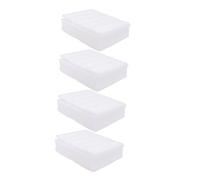 Operitacx Vassoio Portauova in Schiuma Pe Bianco con Coperchio, 20 Scomparti, 4 Pezzi, Antishock per Frigorifero, Supermercato e Negozio Uova